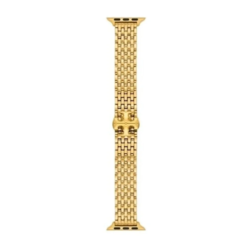 Tory Burch Women's Eleanor Gold-Tone Stainless Band for Apple Watch TBS0103E